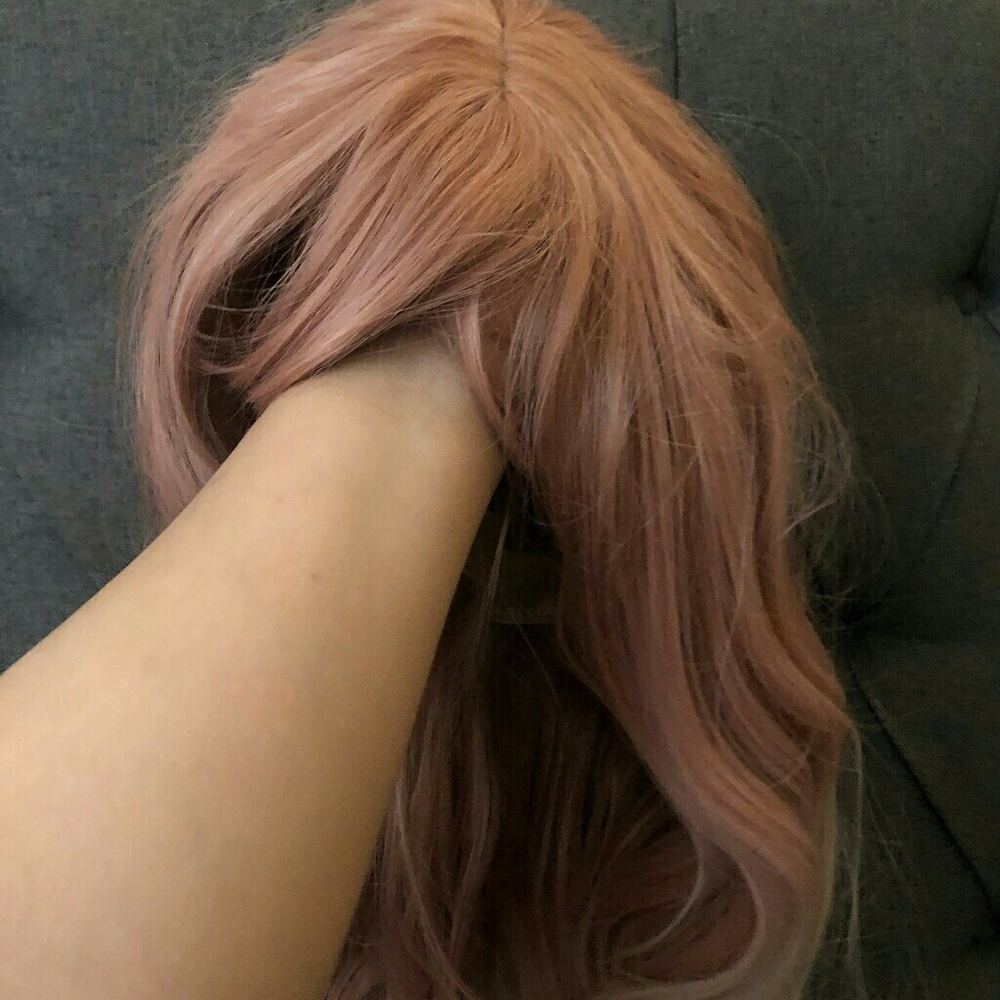Pink wig